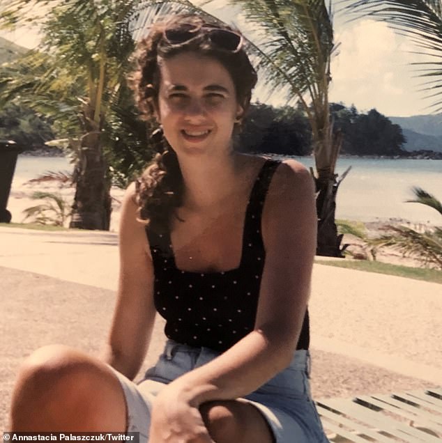 Queensland Premier Annastacia Palaszczuk is pictured by the water at 20 years old in her home state