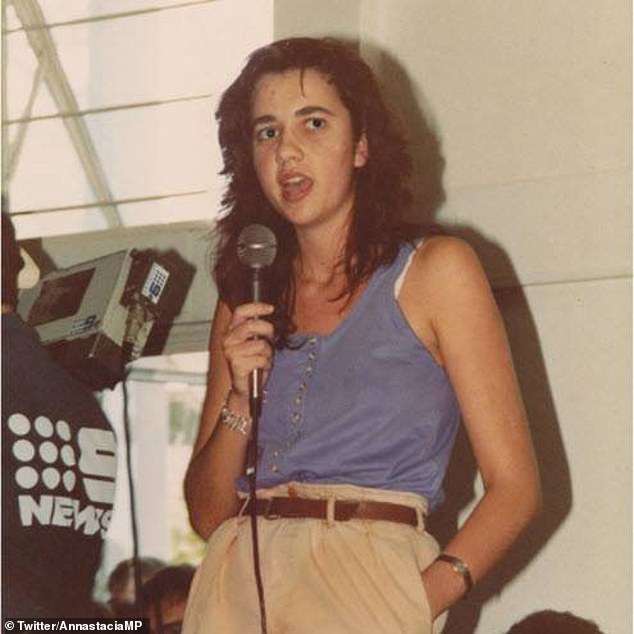 The Queensland leader posted a photo of her at an event during her early days in politics