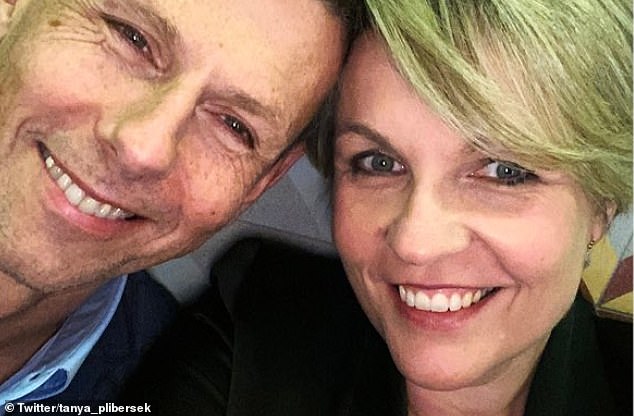 Tanya Plibersek posted a then and now (pictured) photo of her alongside her husband of 30 years, Michael Coutts-Trotter