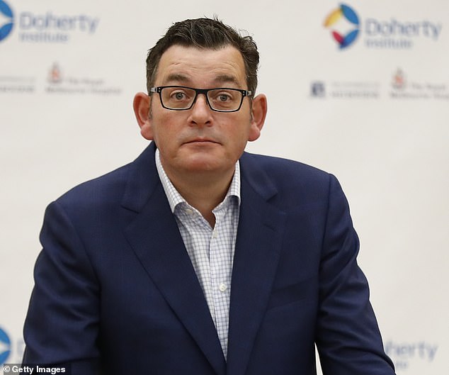 Victorian Premier Daniel Andrews is seen looking very different from his youth while speaking during a press conference at The Doherty Institute on November 13